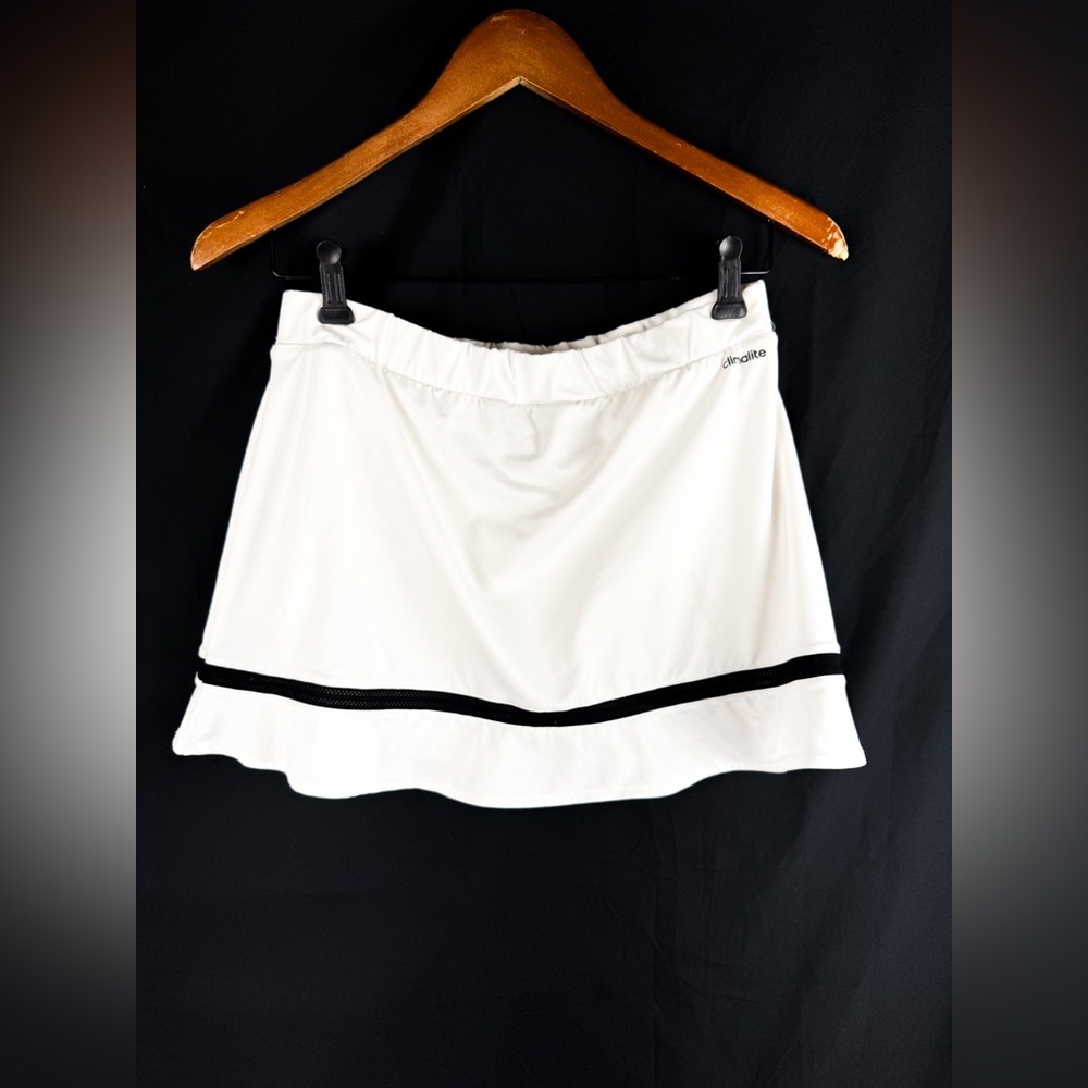 Adidas Climate Skort White Athletic Preppy Tennis Coquette - Picture 4 of 6